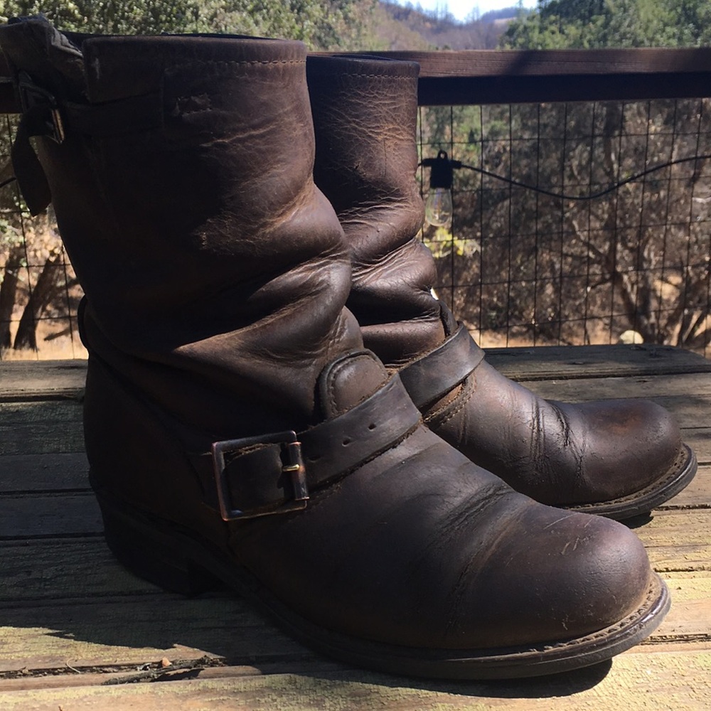 Frye Engineer 12R Boots Smoke Size 8